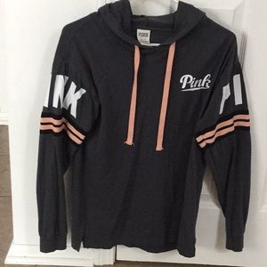 Pink sweater with hood like new